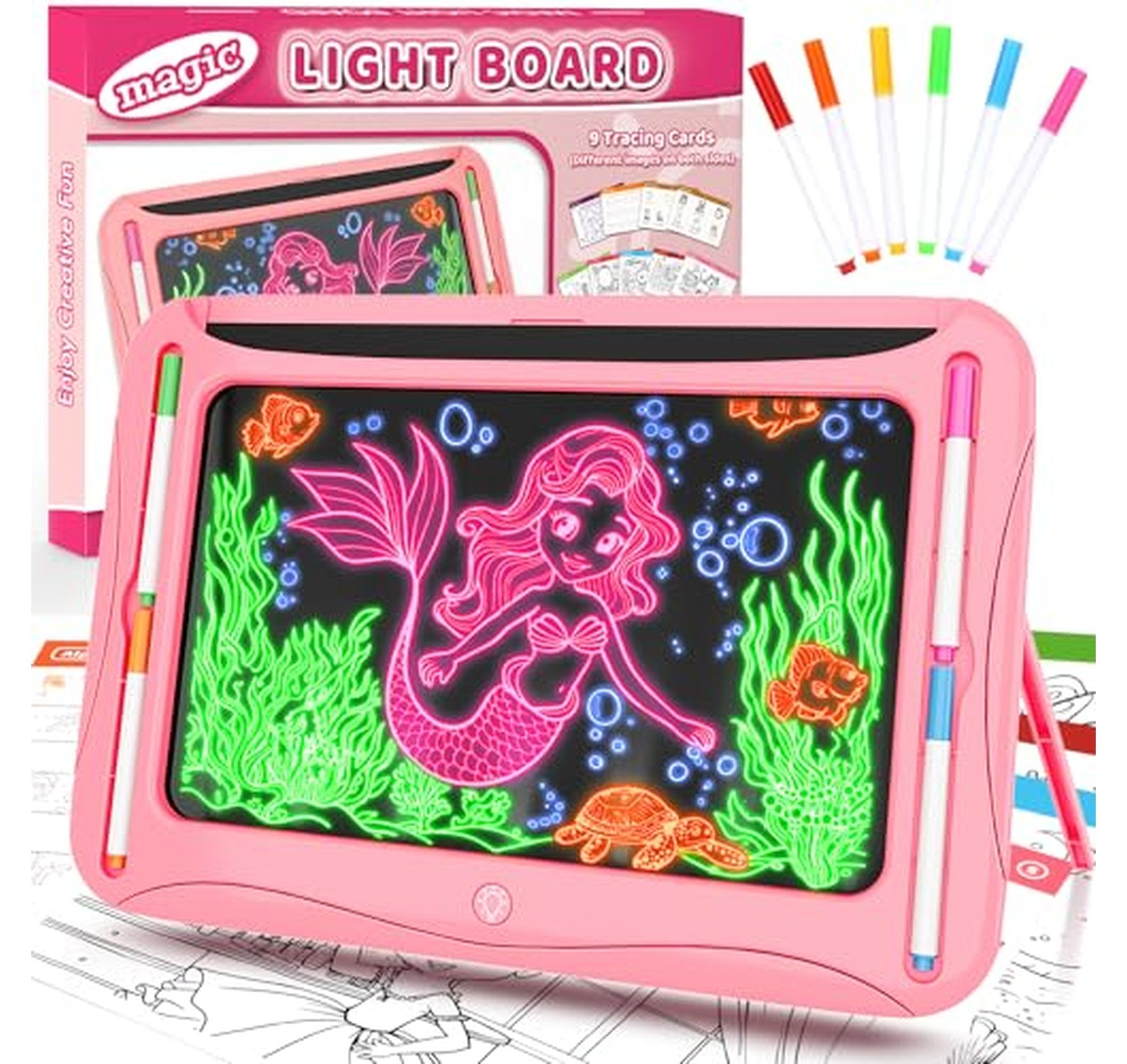 LED Neon Effect Kids Drawing Board