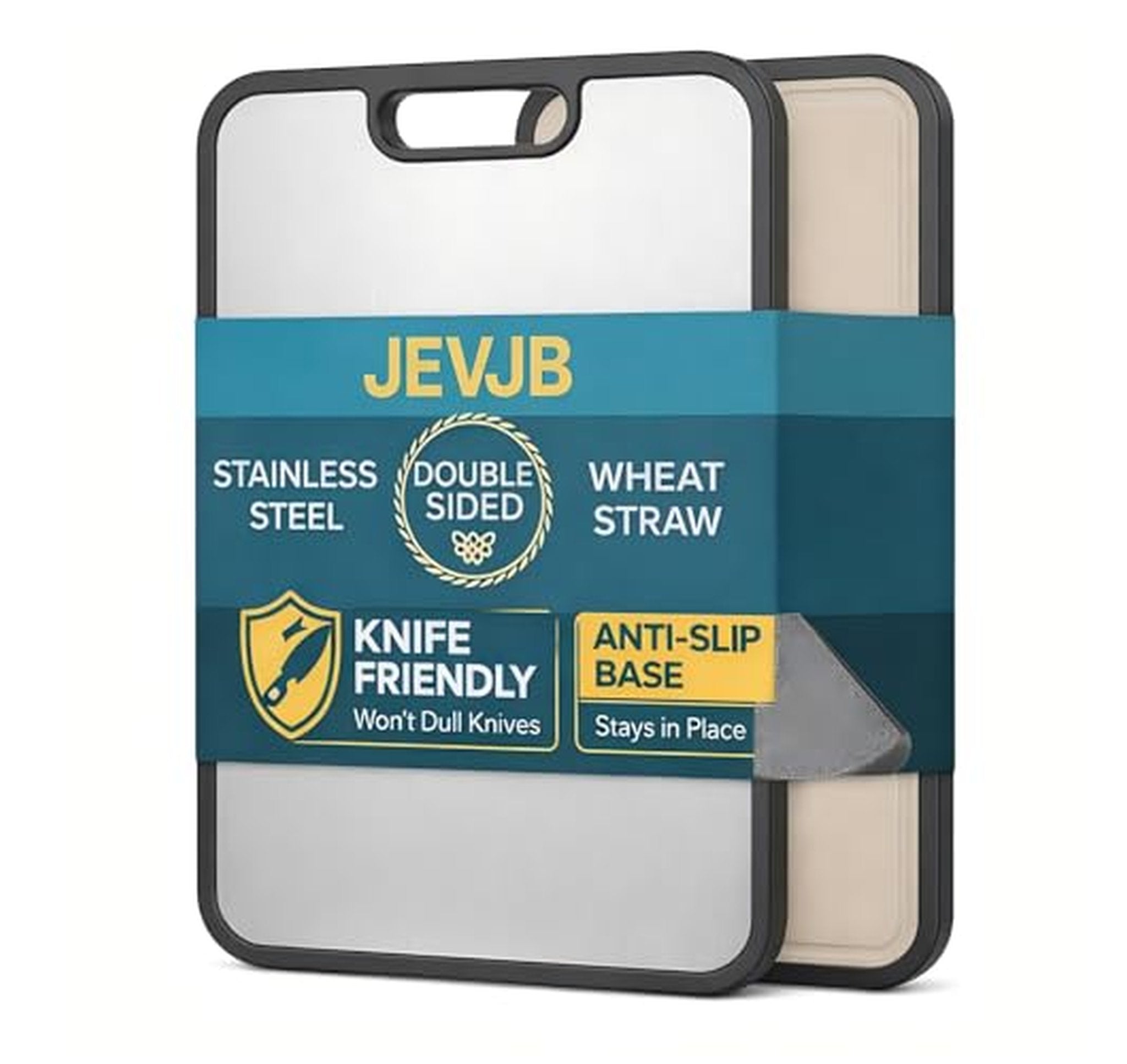 Double Sided Knife-Friendly Stainless Steel Cutting Board