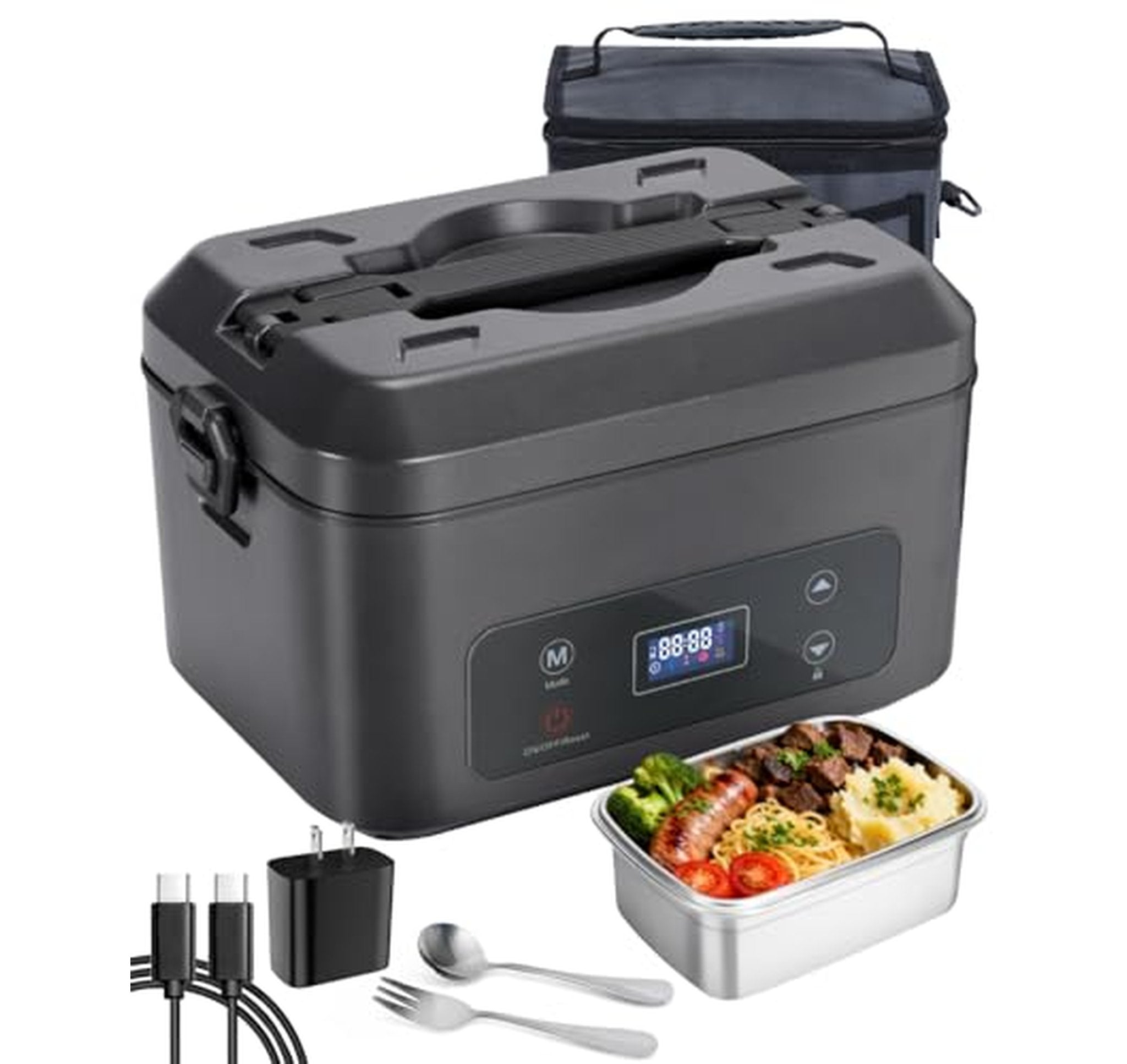Cordless Electric Heated Lunch Box with Removable Container