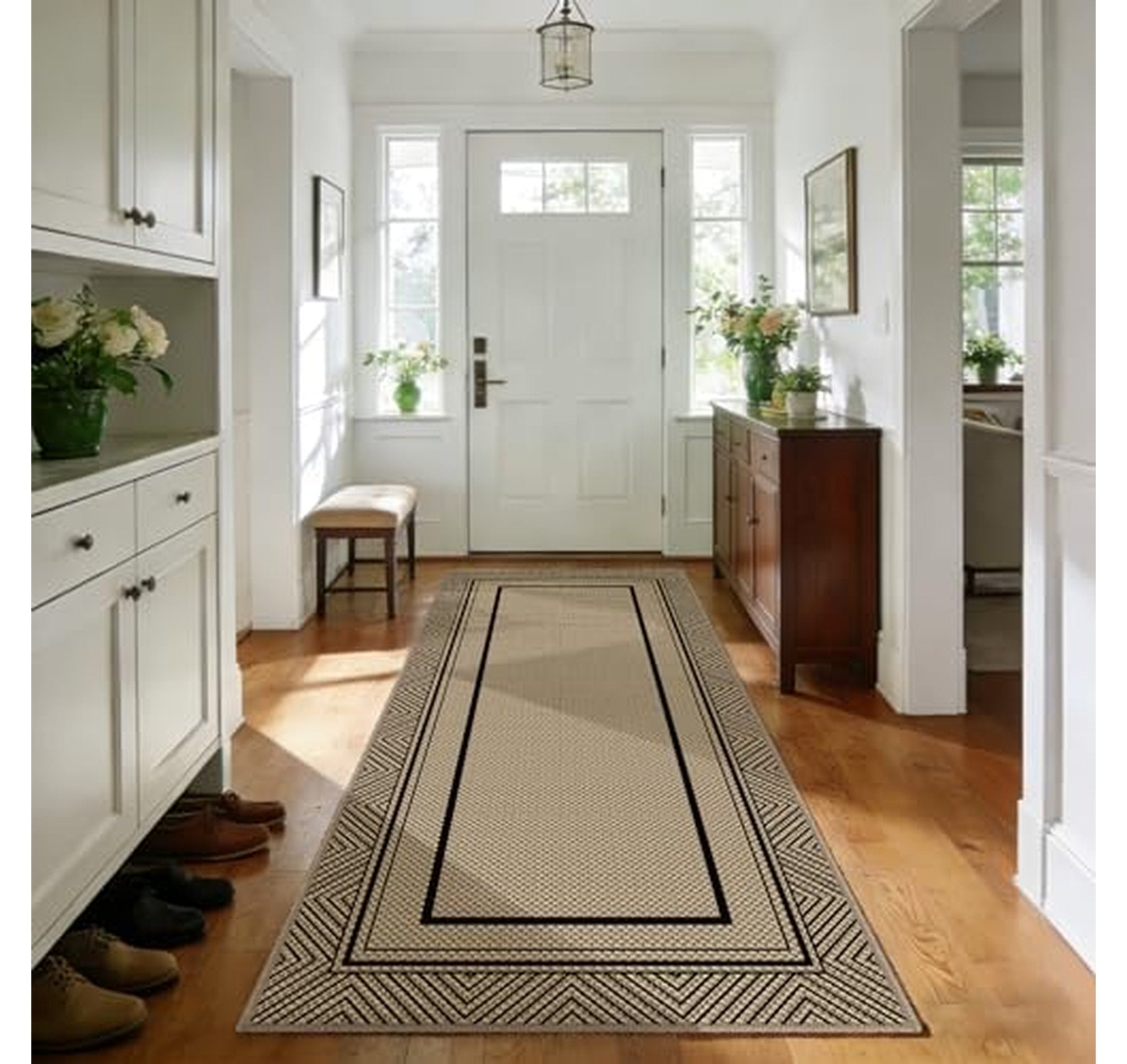 Washable Non-Slip Low Pile Hallway Runner Rug