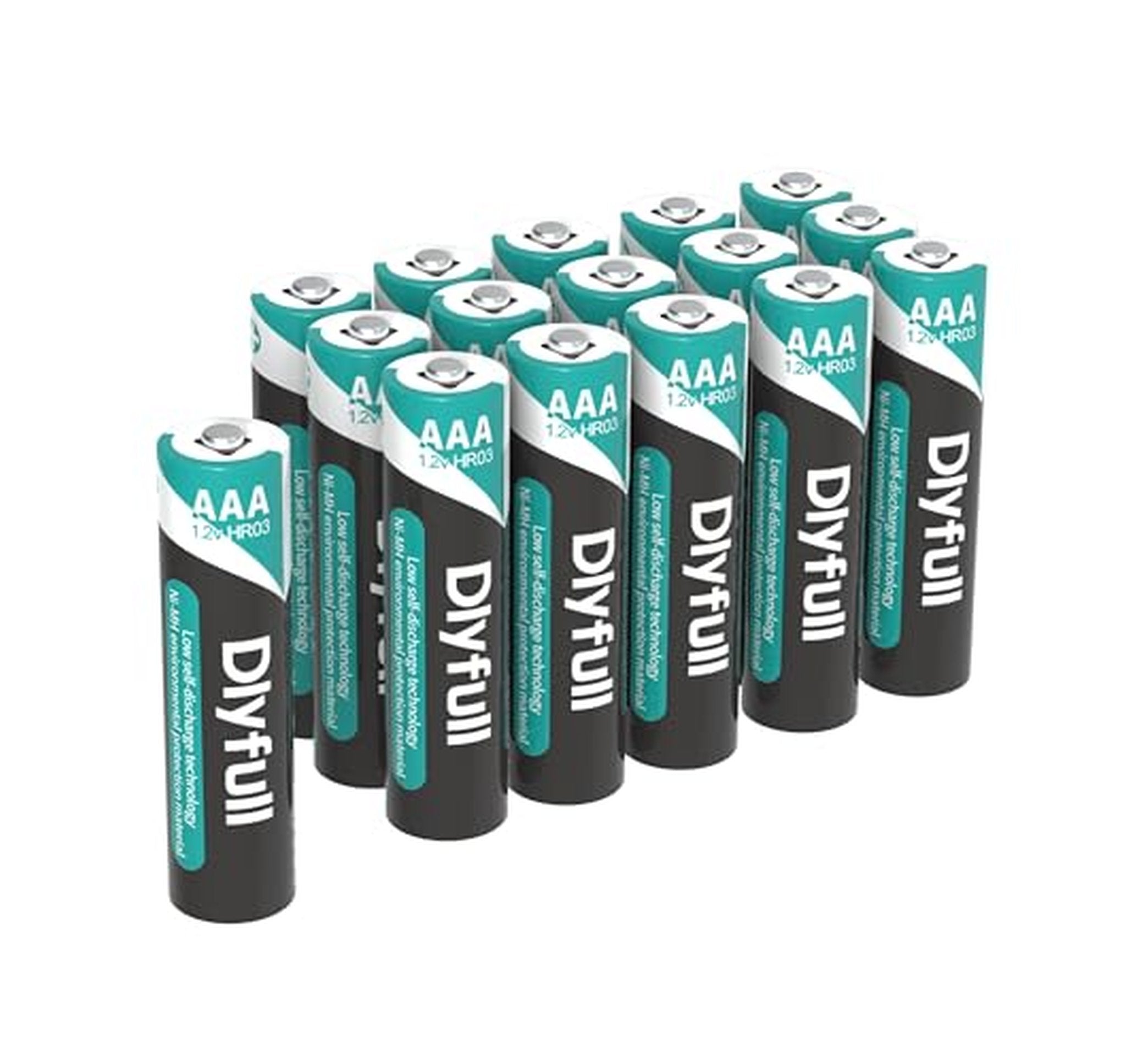 16 Pack Rechargeable AAA 1100mAh NiMH Batteries