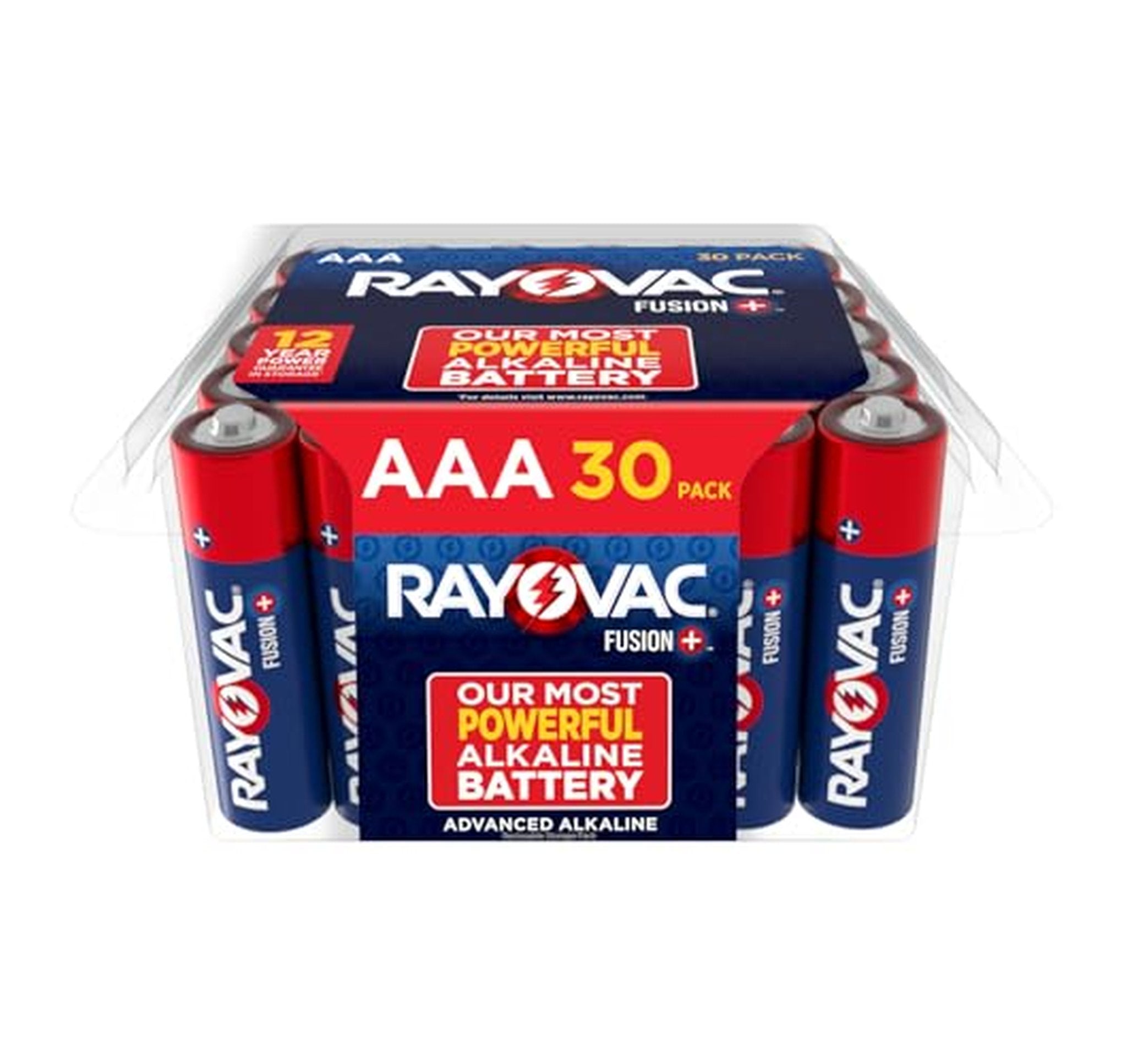 30 Pack Rayovac Fusion AAA Alkaline Batteries