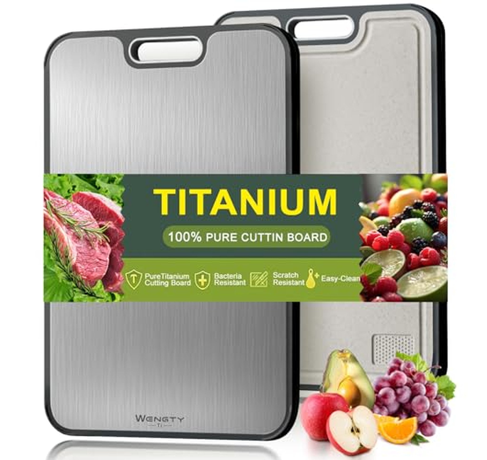 Titanium Double Sided Kitchen Cutting Board