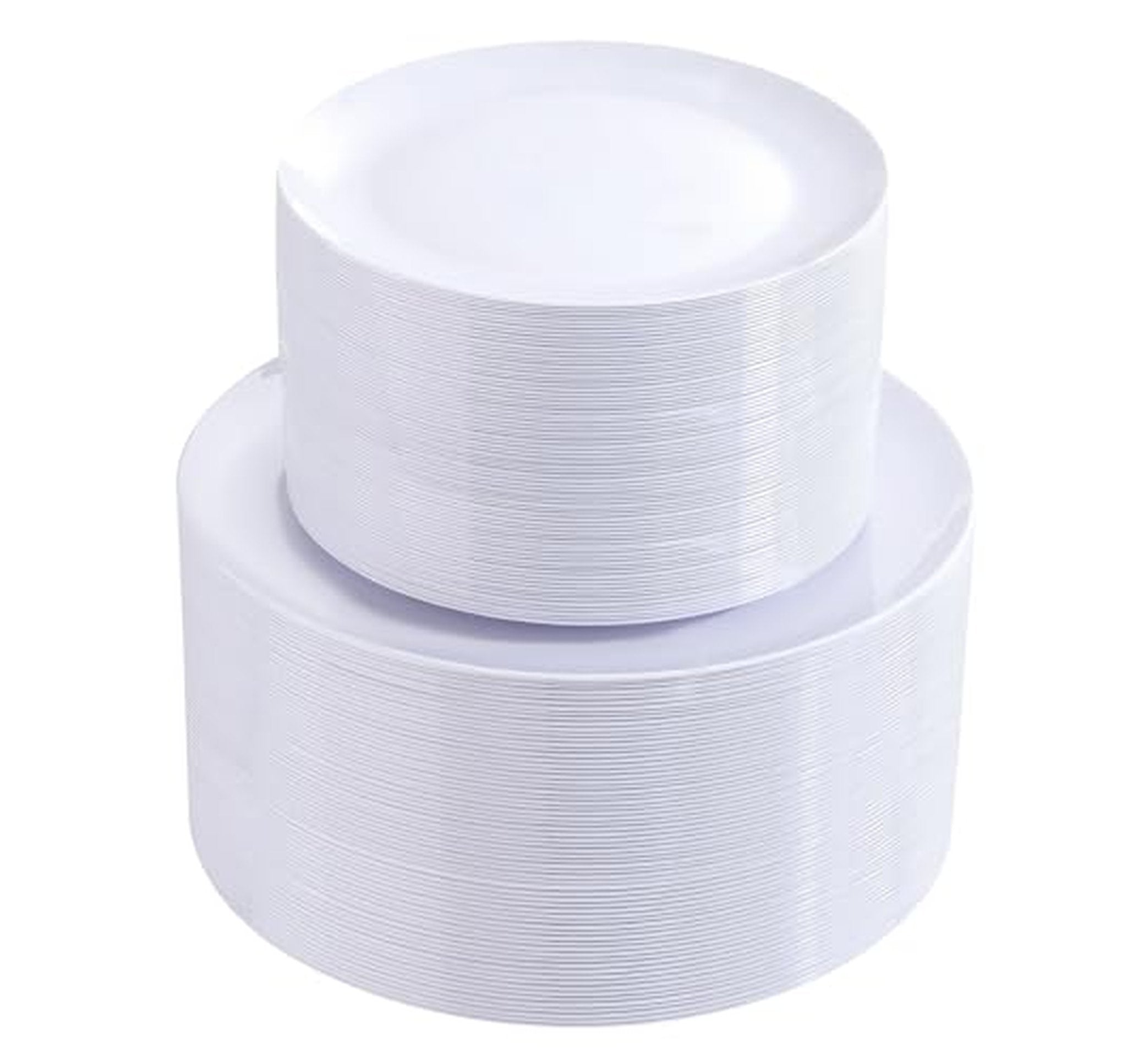 100 Count Heavy Duty Disposable Plastic Plates Set