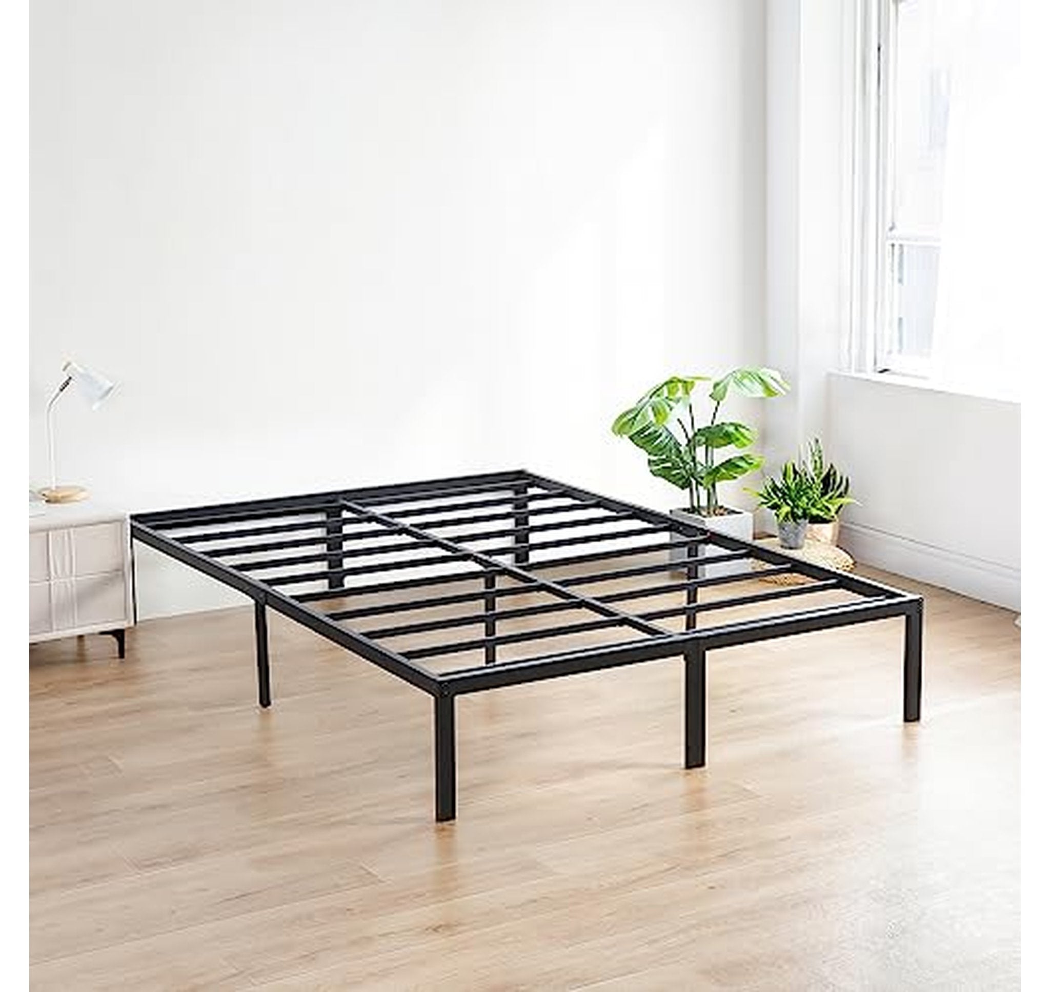 King Heavy Duty Steel Platform Bed Frame