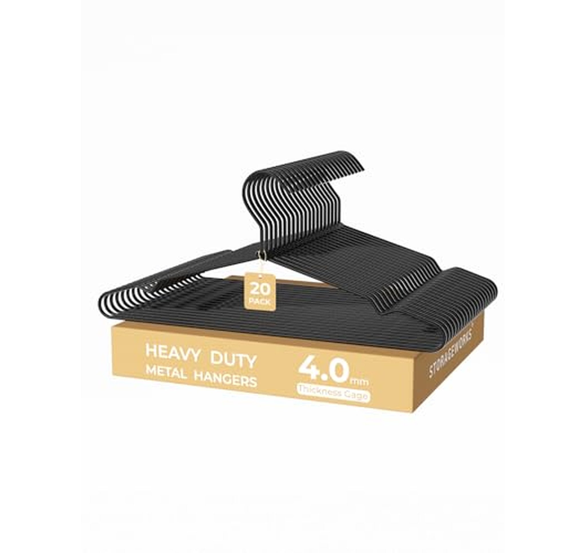 20 Pack Heavy Duty Metal Clothes Hangers