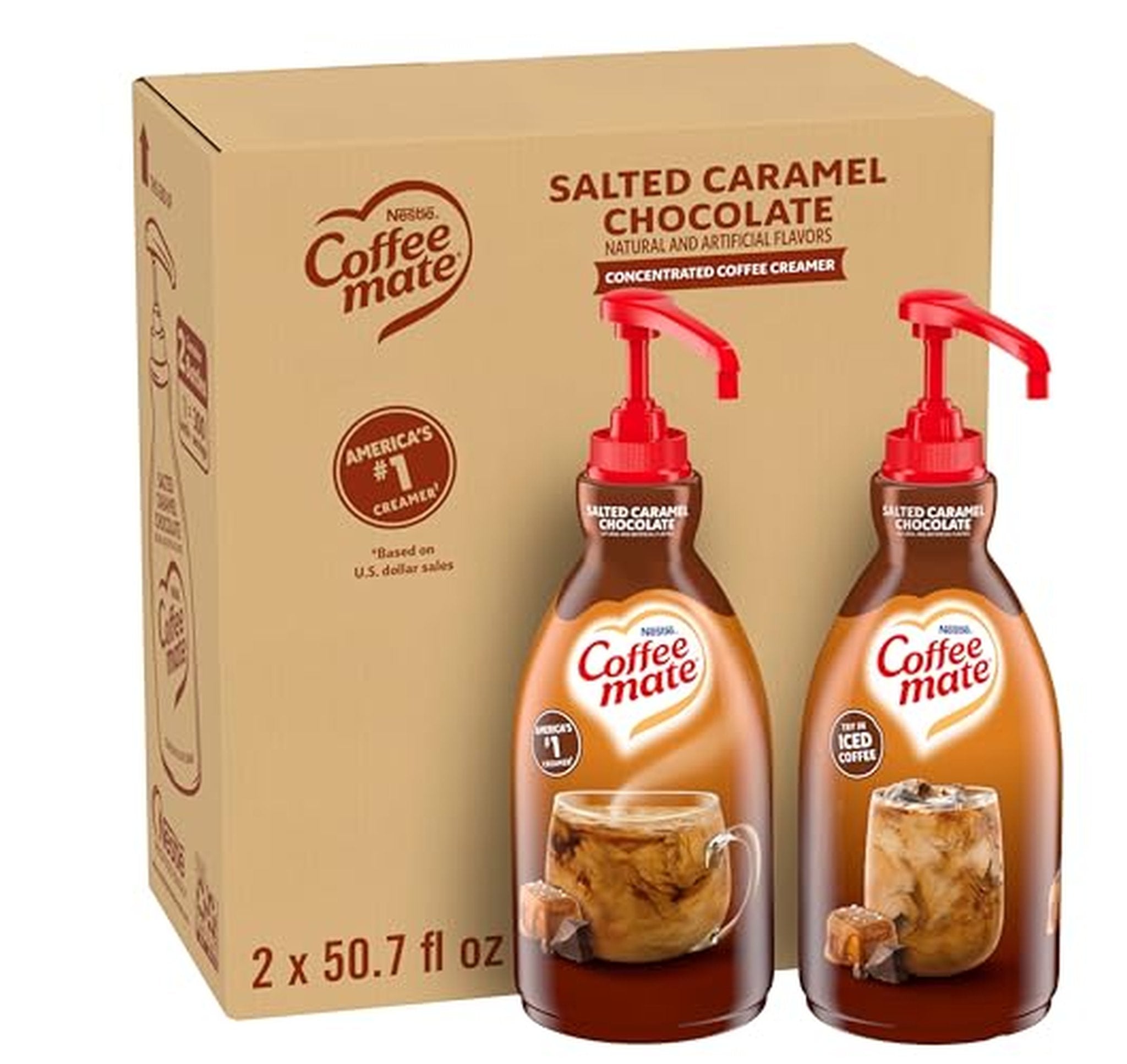 2 Pack Coffee mate Salted Caramel Chocolate Creamer Concentrate