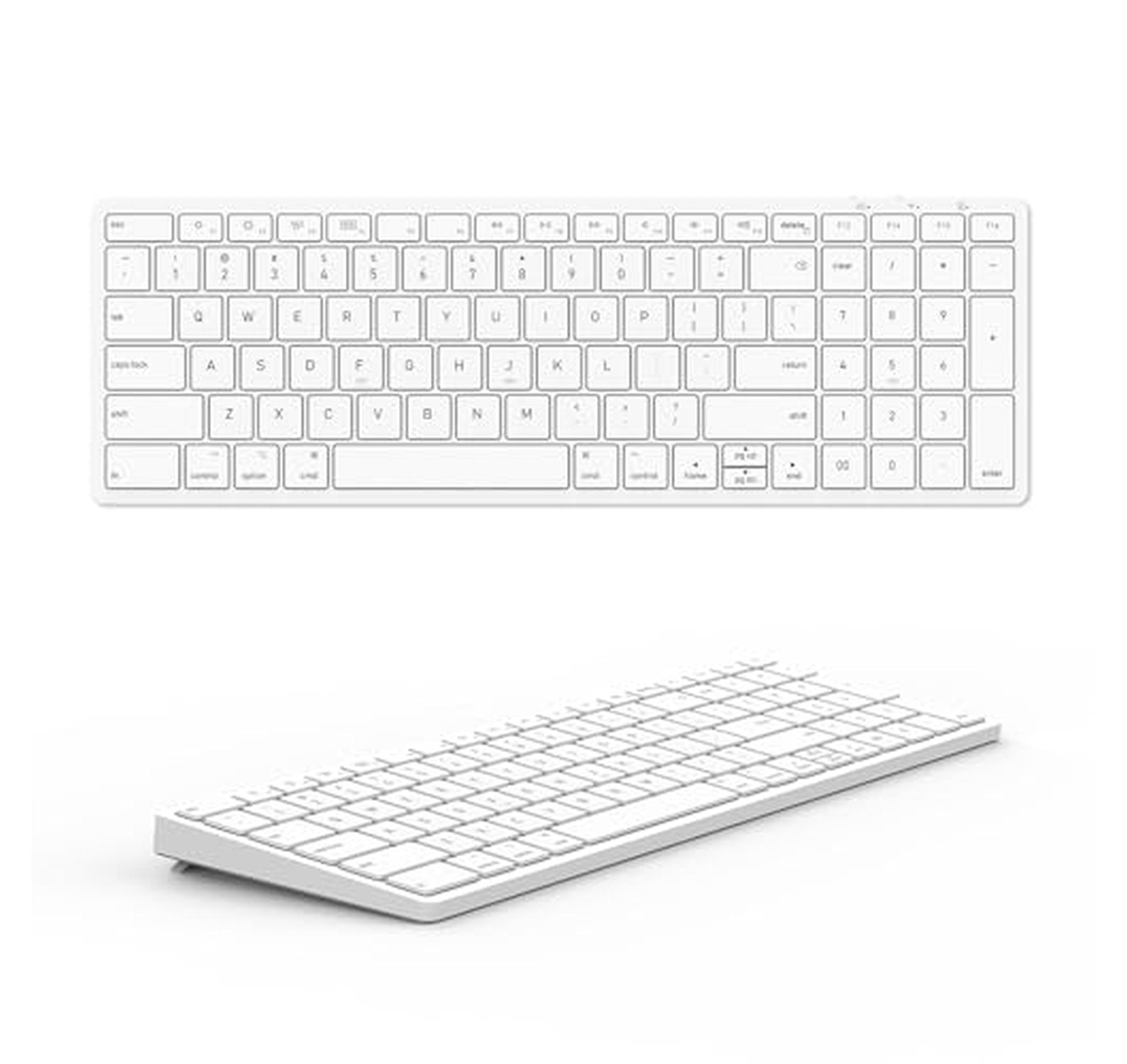 Wireless Rechargeable Bluetooth Keyboard with Numeric Keypad