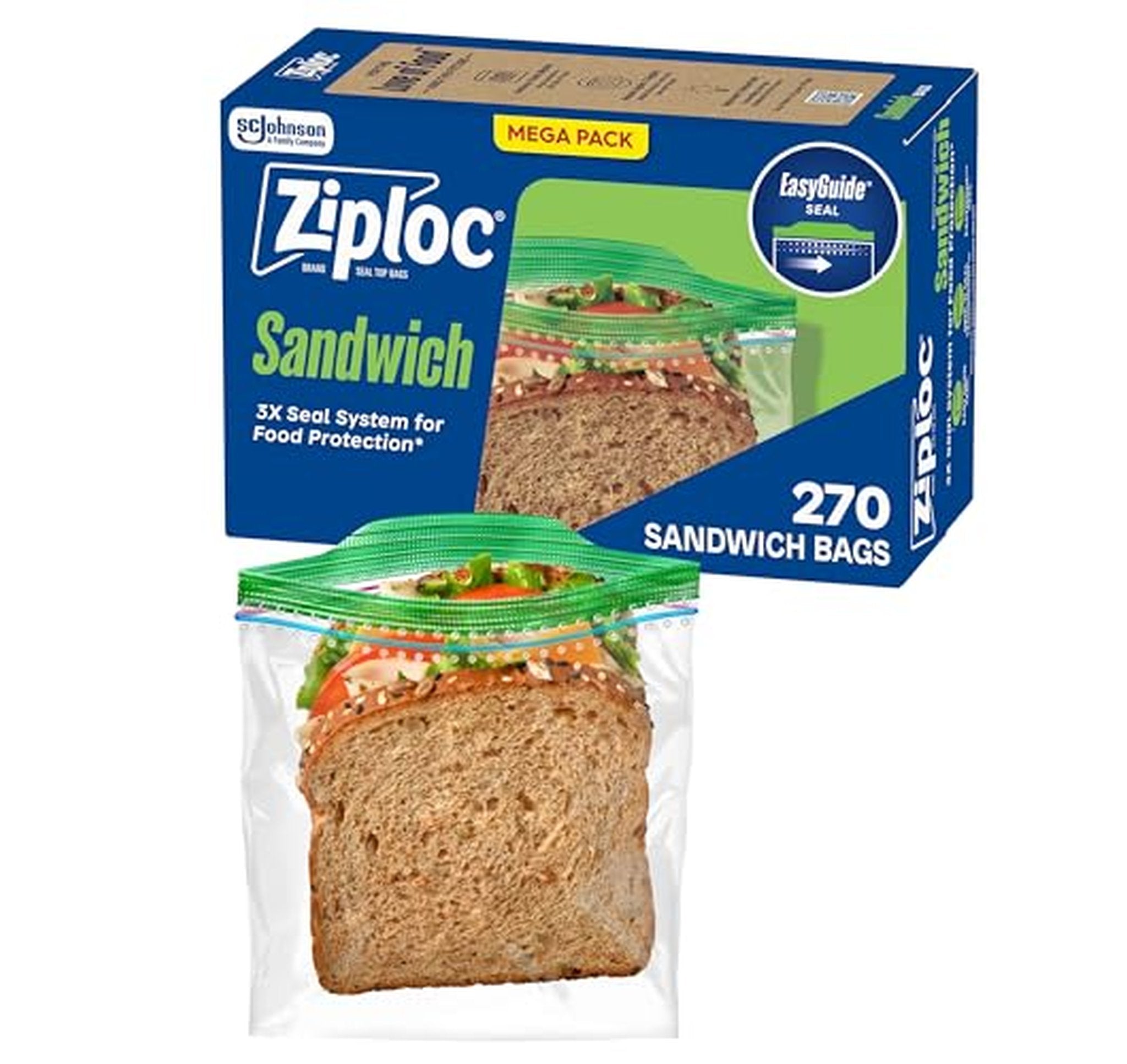Ziploc 270 Count Sandwich and Snack Storage Bags