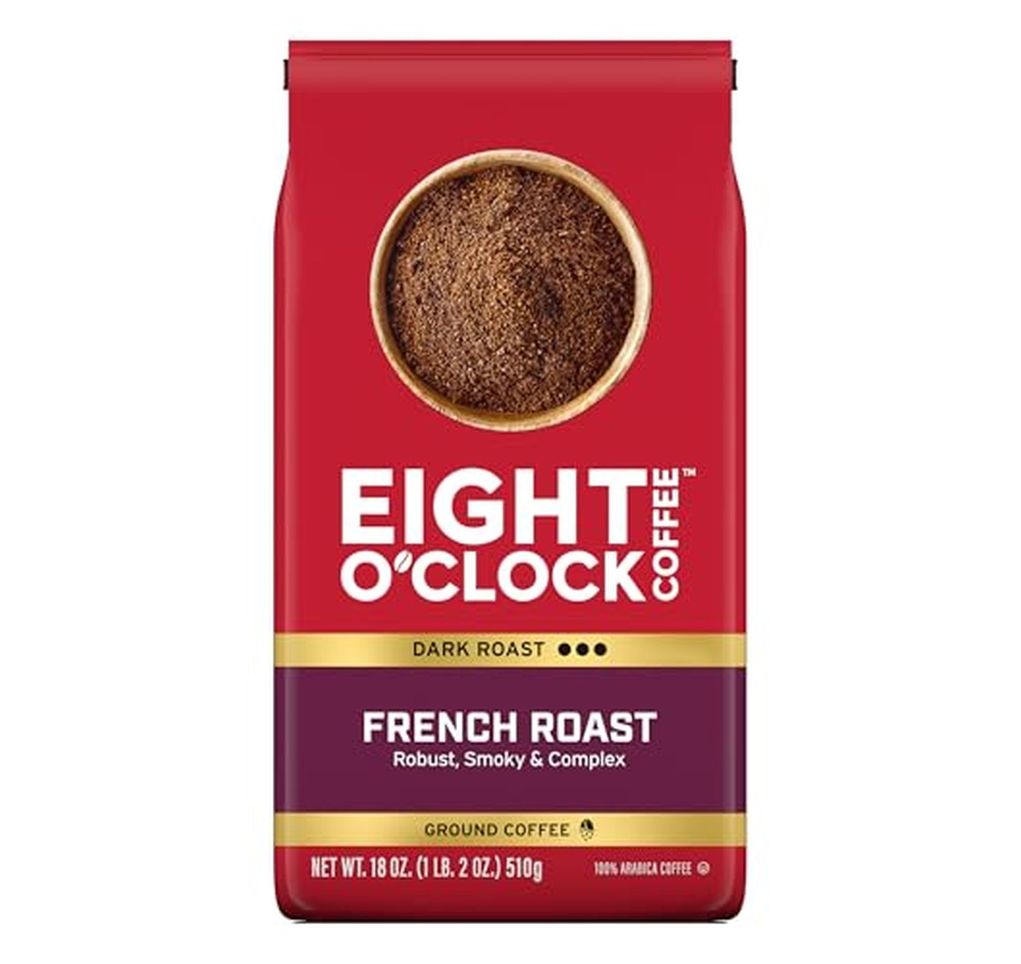 Eight O'Clock Coffee French Roast Dark Ground Coffee 18oz (OU)