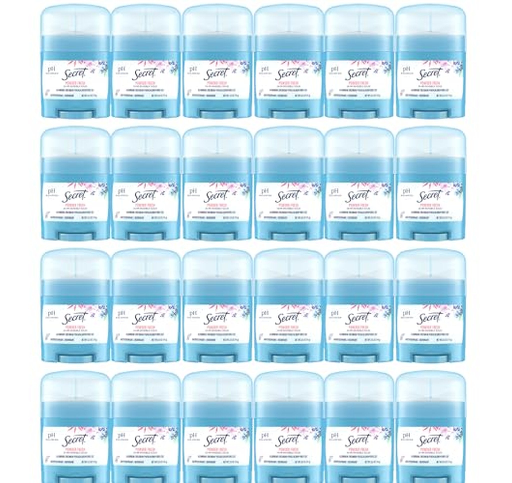24 Pack Secret Invisible Solid Antiperspirant Deodorant Travel Size