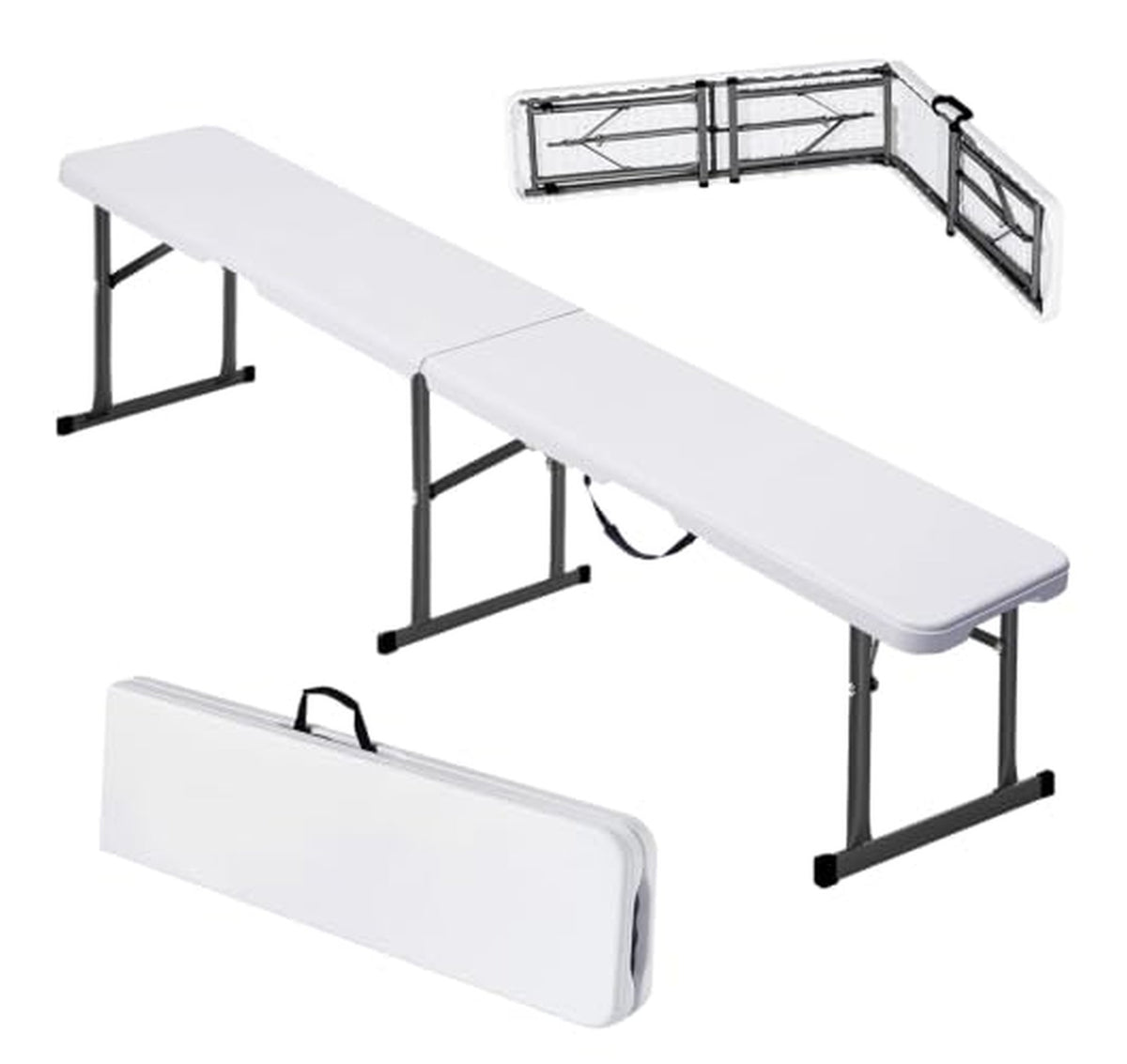 6ft Portable Plastic Folding Bench