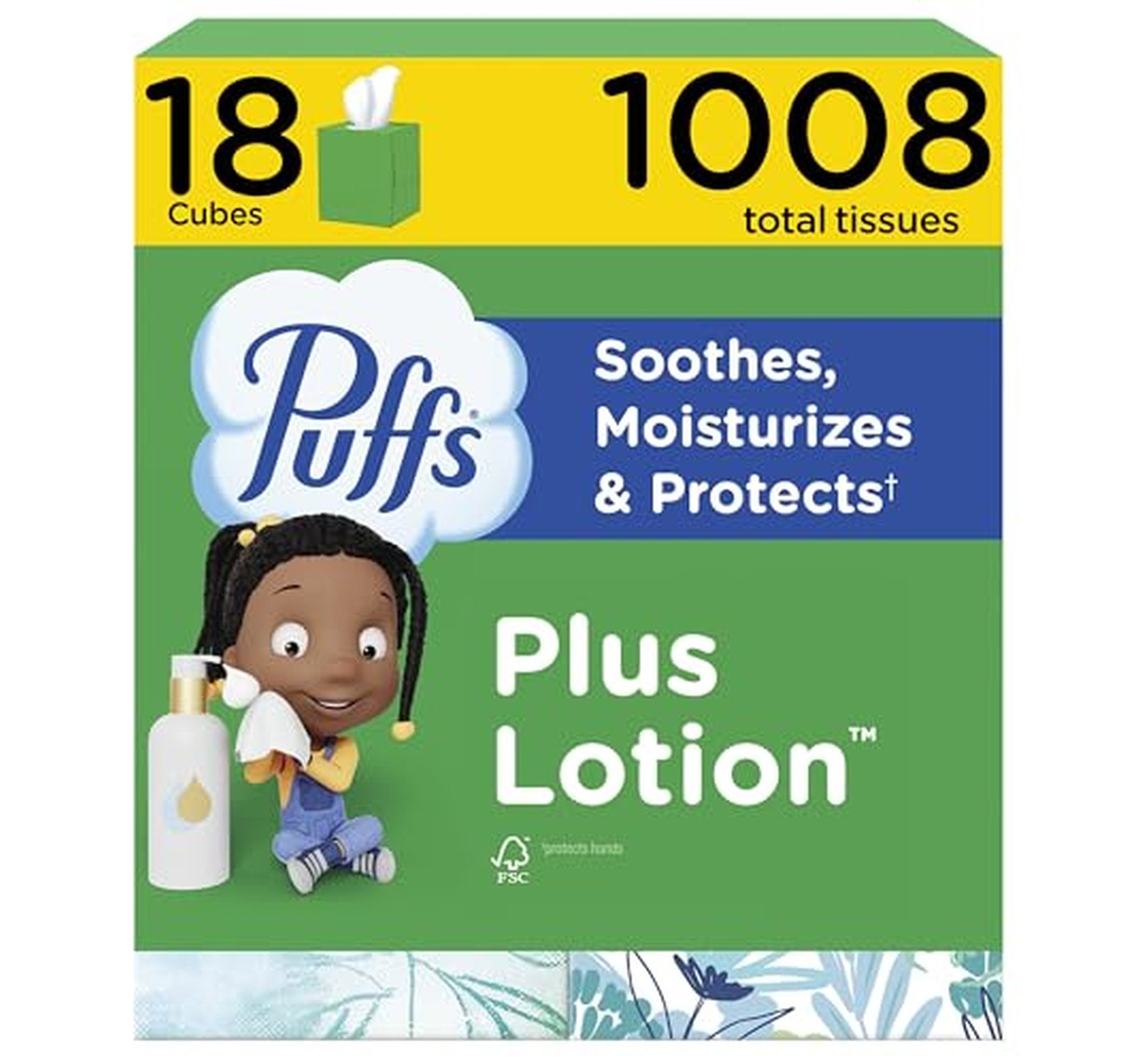 18 Pack Puffs Plus Lotion Facial Tissues