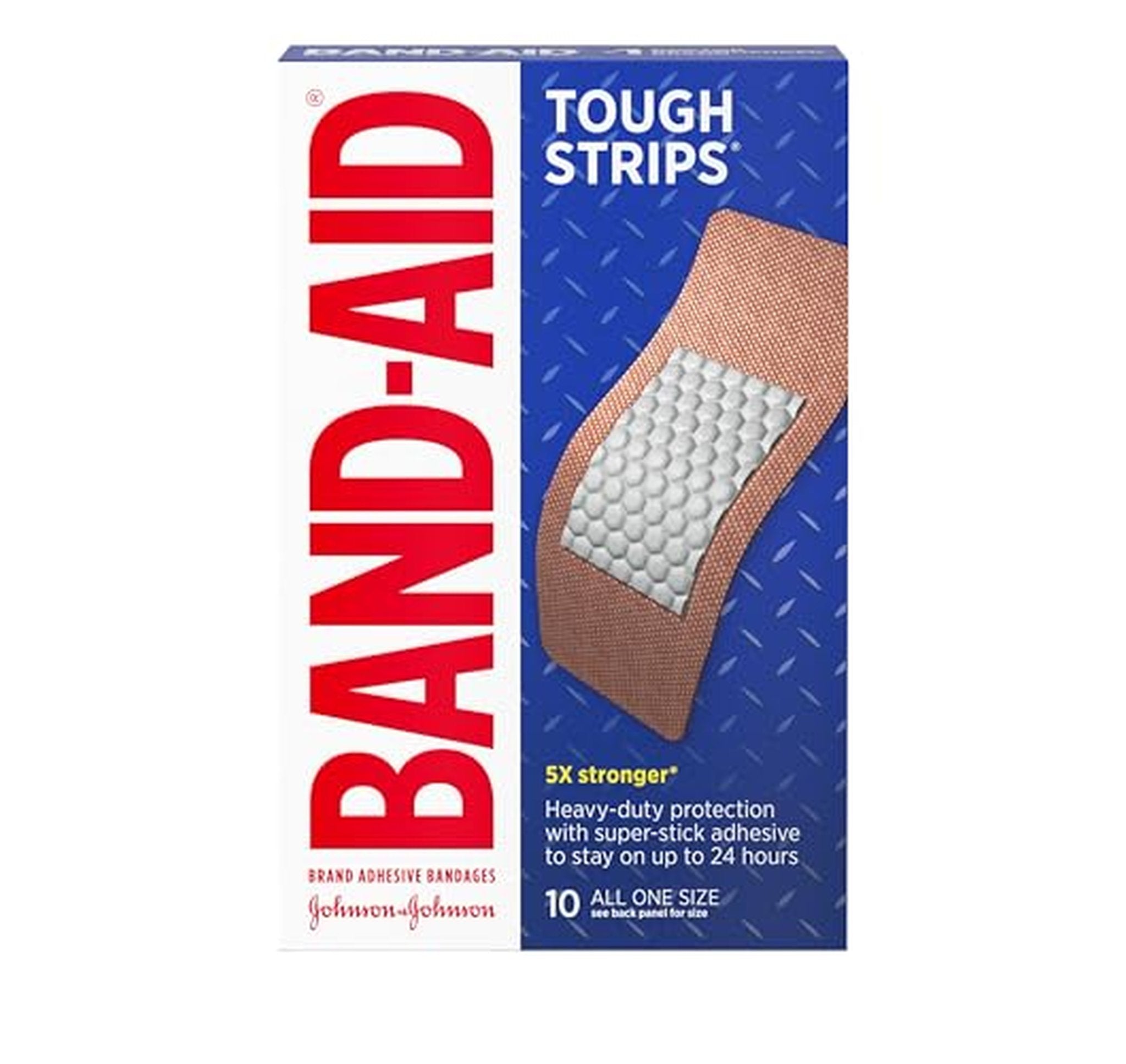 Band-Aid Tough Strips Extra Large Adhesive Bandages 10 Count