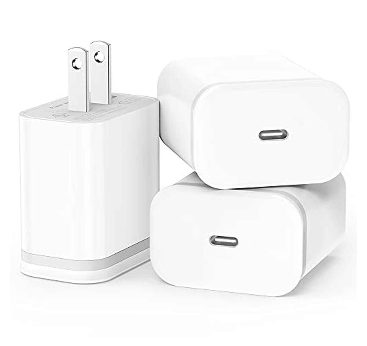 3 Pack 20W USB C Fast Charger Blocks