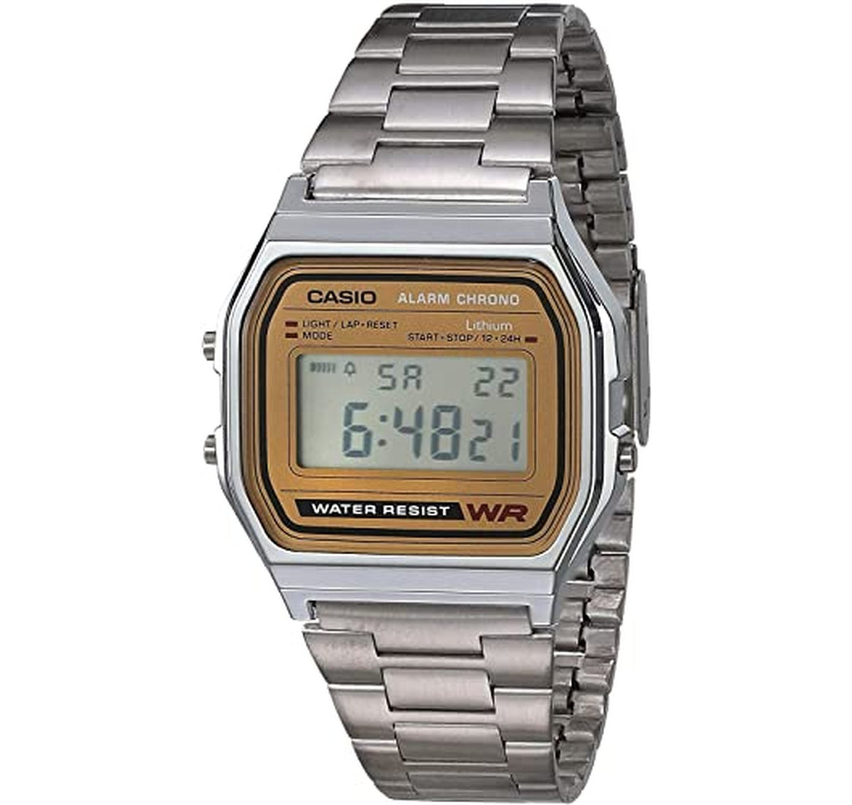 Casio Vintage Digital Stainless Steel Bracelet Watch