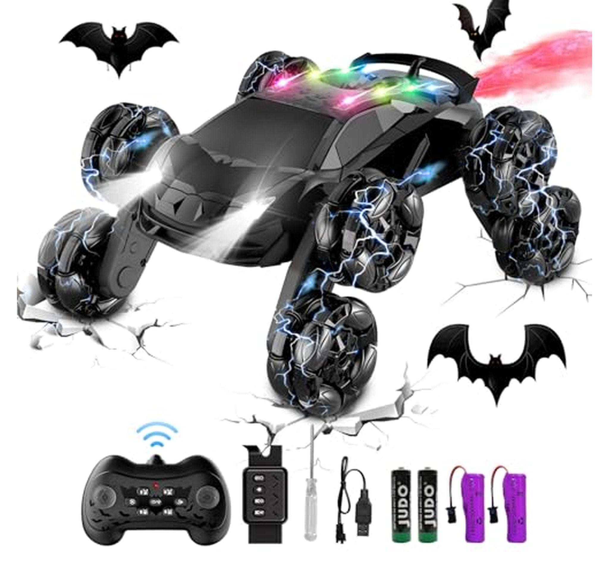 8WD Remote Control Car with Lights and Spray