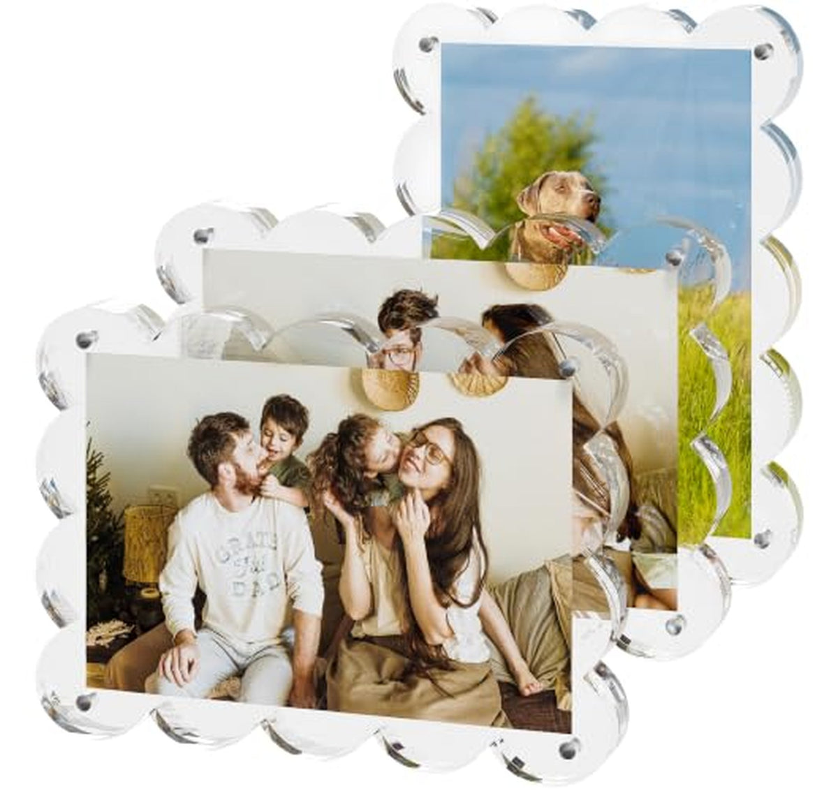 3 Pack Magnetic 4x6 Acrylic Picture Frames
