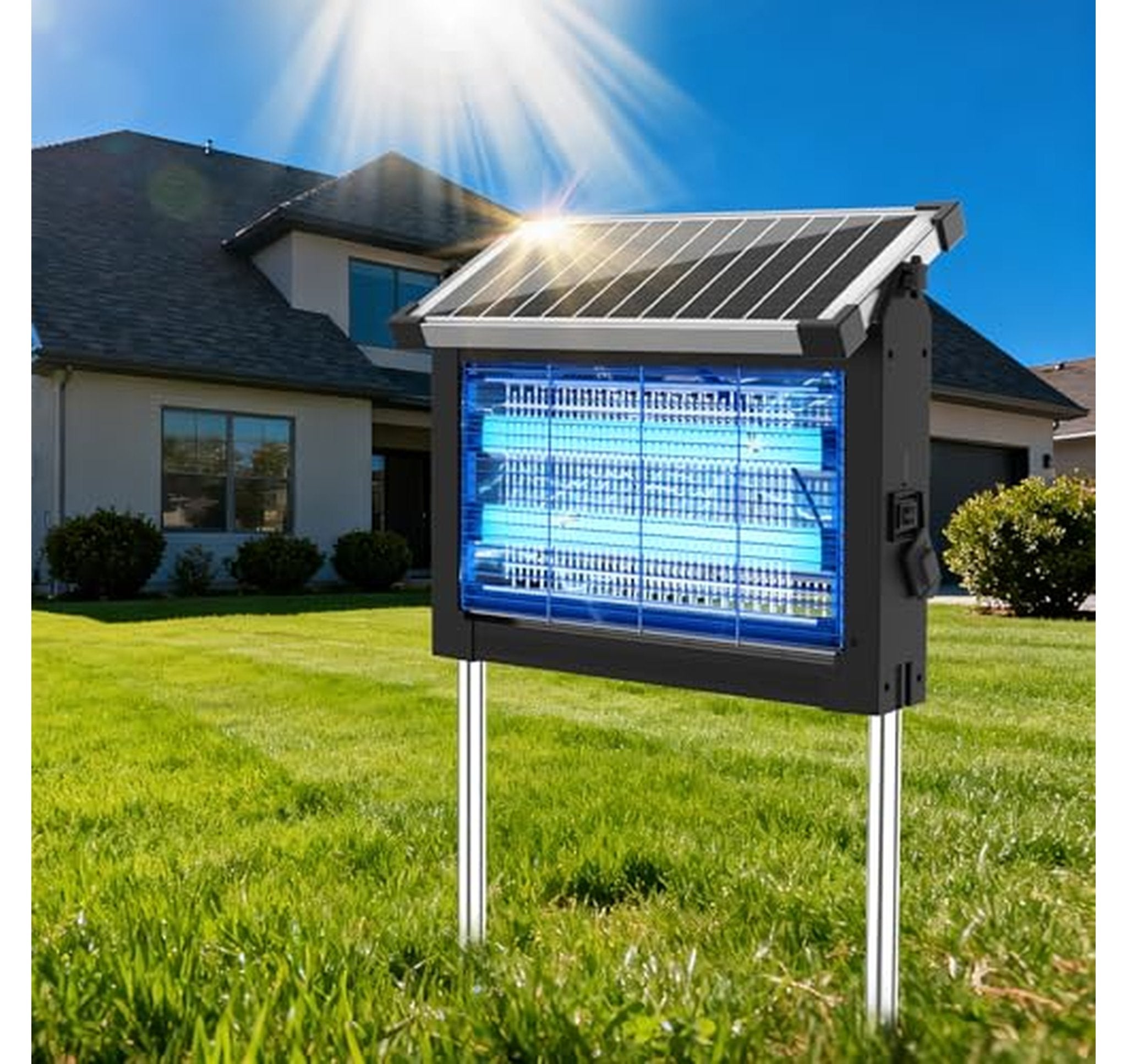 Solar Rechargeable Outdoor Bug Zapper Lamp