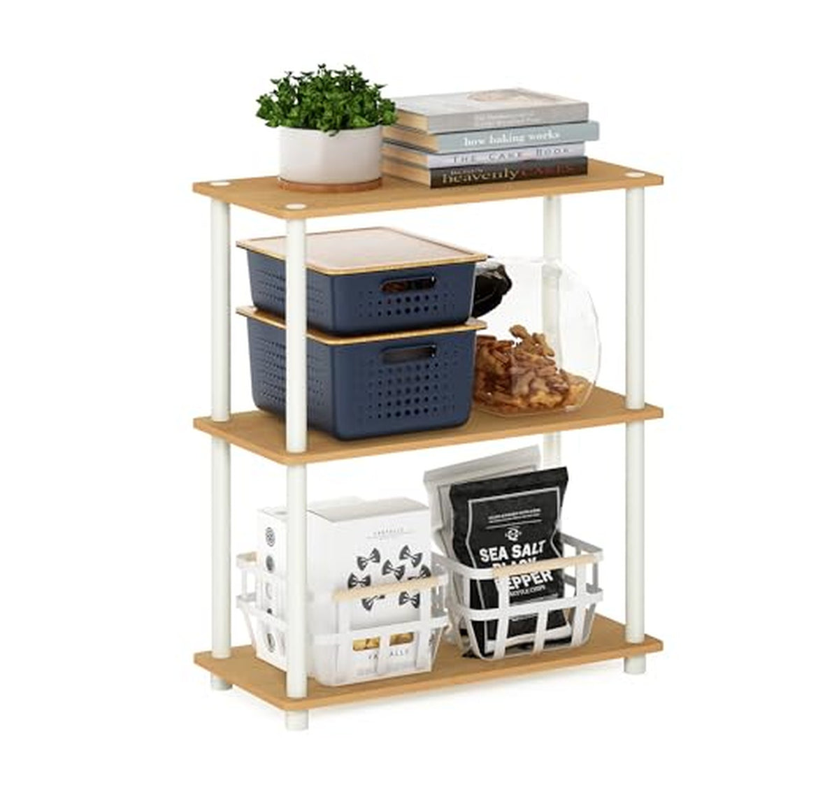 Furinno 3-Tier Corner Storage Bookshelf