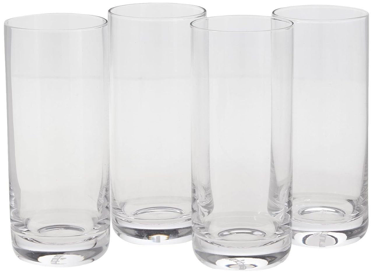 4 Pack Heavy Base Highball Drinking Glasses